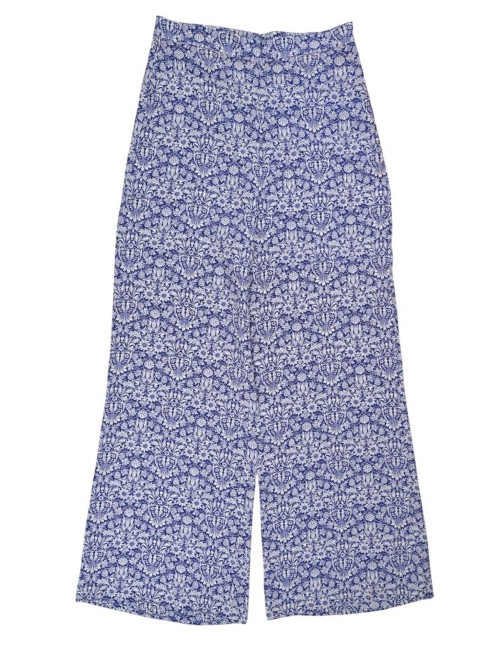 Maria de la Orden Silk Pajama Pants in Blue Print